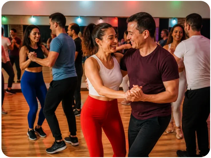 lowfit-actividades-bailes-latinos Clase de Bailes Latinos con salsa y bachata en el gimnasio LowFit